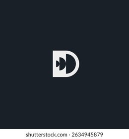 Letter D logo icon flat vector design