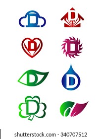 Letter D Logo Icon set
