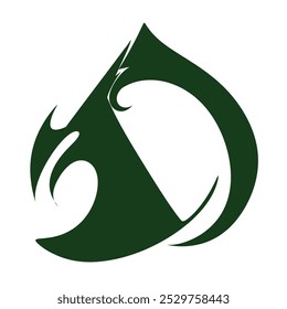 letra d ícone do logotipo com decoração única no fundo branco