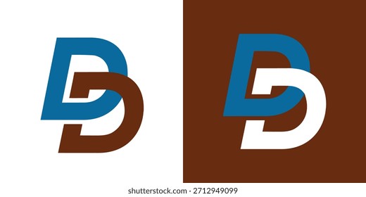 Buchstabe D Logo, Vektorgrafik einzeln