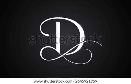 Letter d logo with infinity combination. Modern trendy initial luxury d letter logo design. Royal premium letter d logo design vector template.