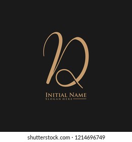Letter D Logo. Initial Letter Design Vector Luxury Colors