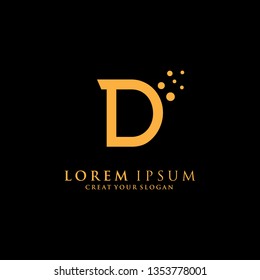 Letter D Logo. Initial Letter Design Vector Luxury Colors