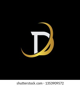 Letter D Logo. Initial Letter Design Vector Luxury Colors