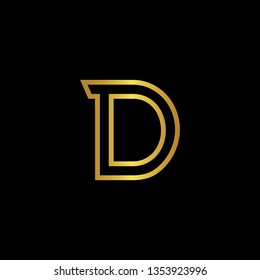 Letter D Logo. Initial Letter Design Vector Luxury Colors