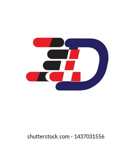 Letter D logo initial design template - Vector
