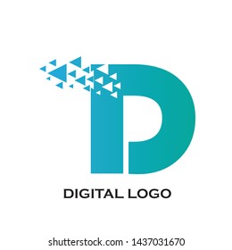 Letter D logo initial design template - Vector
