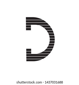 Letter D logo initial design template - Vector
