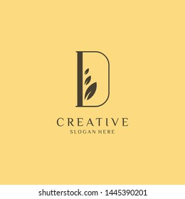 Letter D Logo. Initial Letter Design Vector Luxury Colors