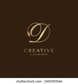 Letter D Logo. Initial Letter Design Vector Luxury Colors