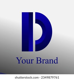 Letter d logo initial design template