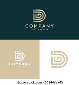 Letter D logo. Initial letter D icon design template elements logo design vector
