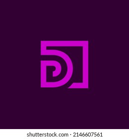 Letter D logo. Initial letter D icon design template elements logo design vector