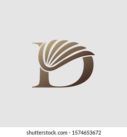 Letter D  Logo Luxury wing. Trendy Design concept  luxury wing and letter D for corporate, lawyer, notary, firm, automotive, community and more brand identity.