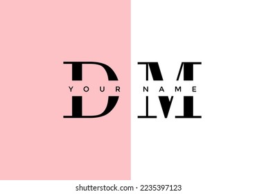 letter D, logo M, suitable for the company's initial symbol.