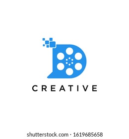 Letter D Logo. minimalist Unique modern geometric creative elegant. Vector icon