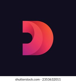 letter D logo with modern creative concept for company or person Premium Vector