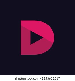 Buchstabe D Logo mit modernem kreativem Konzept für Unternehmen oder Personen Premium Vector