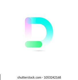 Letter D Logo Multi Colour Letter Stock Vector (Royalty Free ...