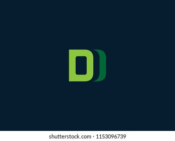 letter d logo with negative space effect for illustration use