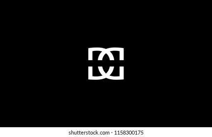 letter d and d logo with negative space effect for illustration use