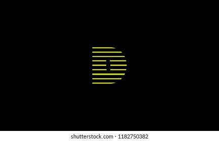 letter d logo with negative space effect for illustration use