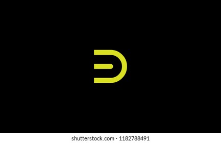 letter d logo with negative space effect for illustration or logo design use