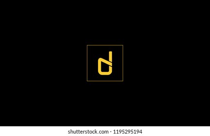 LETTER D LOGO WITH NEGATIVE SPACE EFFECT IN SQUARE FRAME FOR LOGO DESIGN OR ILLUSTRATION USE