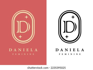 Letter D logo, perfect for salons, spas, and others.