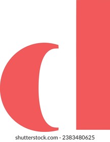 the letter D logo in pink is suitable for any logo and product brand.
