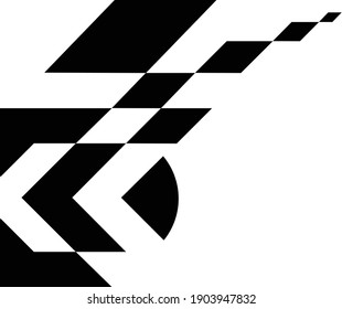 logotipo de letra d con estilo de bandera de carrera. adecuado para los logotipos de carreras y de campeonato de automoción.