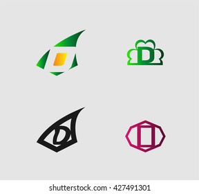 Letter D logo  set
