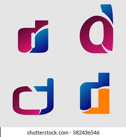 Letter D logo  set
