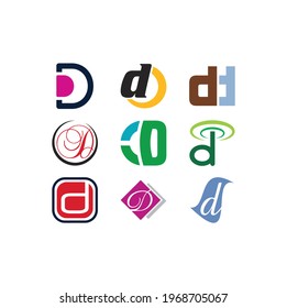 The letter D Logo set design is simple and elegant, perfect for your business.