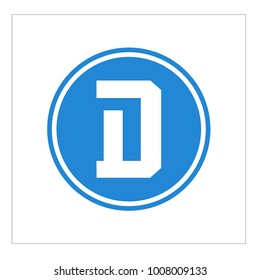 letter d logo simpel