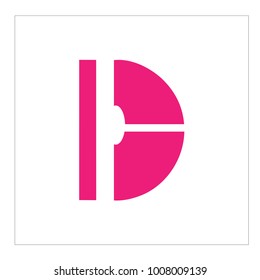 letter d logo simpel