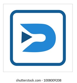 letter d logo simpel
