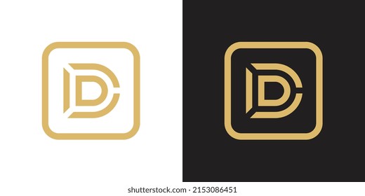 Letter D logo, simple alphabet D icon - Vector