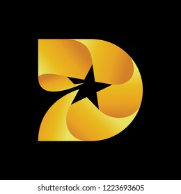 Letter D Logo with Star Variation, Initial D Logo