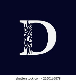 Buchstabe D. Sticker-Design-Alphabet, Emblem für Unternehmen, Geschäfte, Hotels, Vektorgrafik