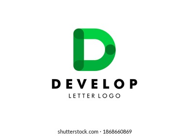 Logo de la letra D: Adecuado para el tema de la empresa, el tema de la tecnología, el tema inicial, las infografías y otros activos relacionados con el gráfico.