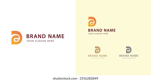 Letter D logo with with symbol. A simple, modern and sophisticated logo. Logo design template. Vector. Mark or Icon with alphabet.