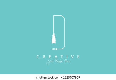 Letter D logo or symbol vector illustration