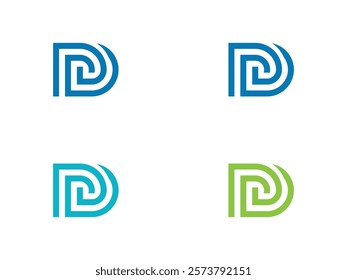 letter d and d logo symbol vector illustration on transparent background