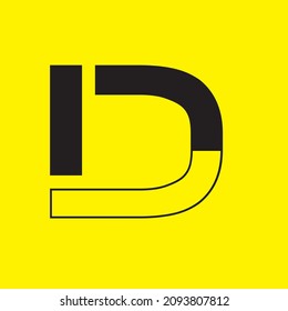 Letter D Logo Template Abstract Vector Illustration - lines Logotype Vector Design Template.