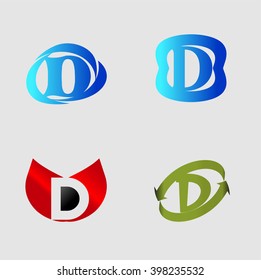 letter D logo template. Abstract icon
