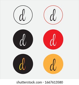Letter d logo template design