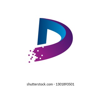 Letter D Logo Template, Icon, Symbol - Vector