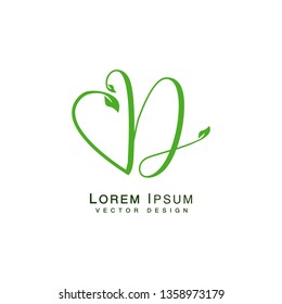 Letter d logo template Leaf Vector