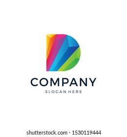 Letter D Logo Template Vector. D monogram logo vector. D symbol vector.